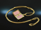 Around 1950! Medallion in book form with long chain silver-gilt
