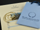 Around 1950! Medallion in book form with long chain silver-gilt
