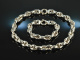 Around 1980! Chic big statement necklace and bracelet silver 925
