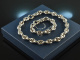 Around 1980! Chic big statement necklace and bracelet silver 925