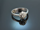 Stuttgart um 1980! Feiner Verlobungs Brillant Ring 0,35 ct Weiss Gold 750