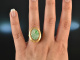 Holland um 1955! Feiner Apple Jade Ring Gold 585