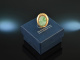 Holland um 1955! Feiner Apple Jade Ring Gold 585