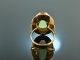 Holland um 1955! Feiner gro&szlig;er Apple Jade Ring Gold 585