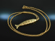 Around 1960! Pretty link fish pendant with long chain silver gold plated