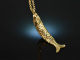 Around 1960! Pretty link fish pendant with long chain silver gold plated