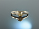 Wien um 1915! Soft Yellow Altschliff Diamant Ring 0,5 ct Wei&szlig; Gold 585