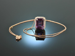 Warm Violet! Wundervolles Amethyst Collier Diamanten...