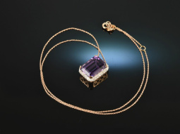 Warm Violet! Wundervolles Amethyst Collier Diamanten...