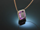 Warm Violet! Wundervolles Amethyst Collier Diamanten Ros&eacute; Gold 750