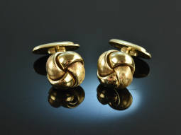 Around 1955! Classic knot cuff links gold 585