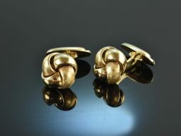 Around 1955! Classic knot cuff links gold 585