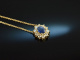 Fine Blue! Klassisches Saphir Brillant Collier Gold 750