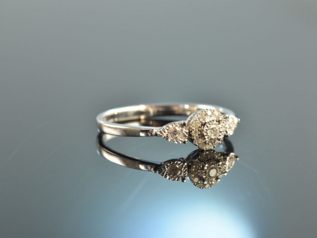 My Love! Klassischer Diamant Verlobungs Ring 0,15 ct Wei&szlig; Gold 750