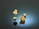 Around 1995! Pretty pair of brilliant solitaire earrings 0,2 ct gold 750