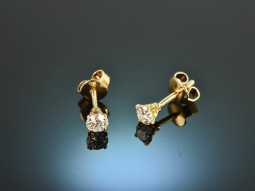 Feines Glitzern! Klassische Brillant Ohrstecker 0,4 ct Gold 750