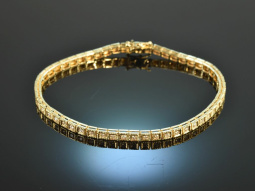 Apartes Funkeln! Klassisches Rivi&egrave;re Armband Diamanten 1,1 ct Gold 585