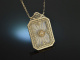 Um 1910! Wundervolles Jugendstil Collier Bergkristall Diamant Weiss Gold 585