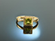 Fine Green! H&uuml;bscher Ring Peridot Diamanten Gelb Gold 750