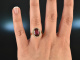 Lovely Red! Feinster Rhodolith Diamant Ring Gelb Gold 750