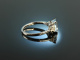 Fine Aqua! Eleganter Aquamarin Diamant Ring Wei&szlig; Gold 750