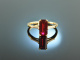 Noble Red! Feiner Granat Diamant Ring Gelb Gold 750