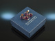 Vivid Violet! Pretty Rhodolite Amethyst Diamond Earrings Ros&eacute; Gold 750