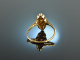 Um 1920! H&uuml;bscher Art Deco Diamant Ring Platin Gold 585