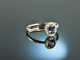 My Love! Classic Engagement Engagement Ring White Gold 750 Sapphire Diamonds