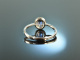 My Love! Classic Engagement Engagement Ring White Gold 750 Sapphire Diamonds