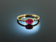 My Little Ruby Love! S&uuml;&szlig;er Verlobungs Freundschafts Ring Gelb Gold 750 Rubin