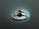 My Little Ruby Love! S&uuml;&szlig;er Verlobungs Freundschafts Ring Gelb Gold 750 Rubin