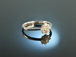 Diamond Blossom! Feiner Brillant Verlobungs Ring Weiss...