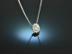 Zartes Blau! Filigranes Collier Blau Topas Diamanten Weiss Gold 750