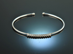 Diamond Bangle! Filigraner Diamant Armreif 0,2 ct Weiss...