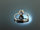 My Love! Klassischer Saphir Verlobungs Ring Weiss Gold 750 Brillanten