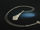 Art Deco Stil! Zartes Brillant Collier 0,5 ct Weiss Gold 750