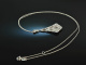 Art Deco Stil! Zartes Brillant Collier 0,5 ct Weiss Gold 750