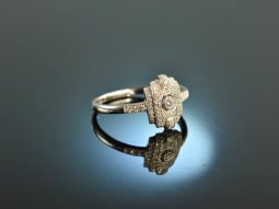 Great Gatsby! Edler Ring im Art Deco Stil Diamanten 0,2...