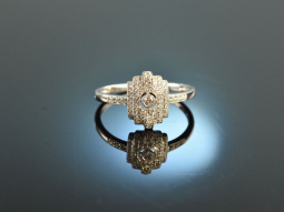 Great Gatsby! Edler Ring im Art Deco Stil Diamanten 0,2...