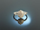 Great Gatsby! Edler Ring im Art Deco Stil Diamanten 0,2 ct Weiss Gold 750