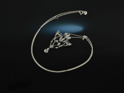 Filigrane Eleganz! Exquisites Diamant Collier 0,5 ct Weiss Gold 750