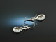 Tender glitter! Pretty diamond drop earrings 0.2 ct white gold 750
