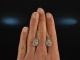 Tender glitter! Pretty diamond drop earrings 0.2 ct white gold 750