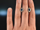 Edles Blau! Feinste klassische Saphir Diamant Ohrringe Weiss Gold 750