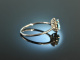 For you! S&uuml;sser Verlobungs Freundschafts Ring Weiss Gold 750 Apatit Brillanten