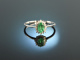 For you! S&uuml;sser Verlobungs Freundschafts Ring Weiss Gold 750 Smaragd Brillanten