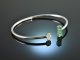 Beautiful Bracelet! Traum Armspange Weiss Gold 750 Smaragde Diamanten