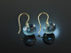 Blaue Lampions! Wundervolle Blau Topas Ohrringe Gold 585