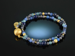 Deep Blue! Feines Fancy Armband Saphir Lapislazuli Apatit...